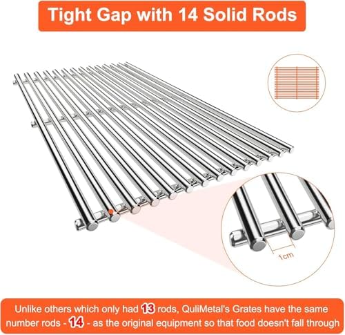QuliMetal SUS304 9MM Grill Grates for Weber Genesis II E-410/E-415/E-435 - Image 5