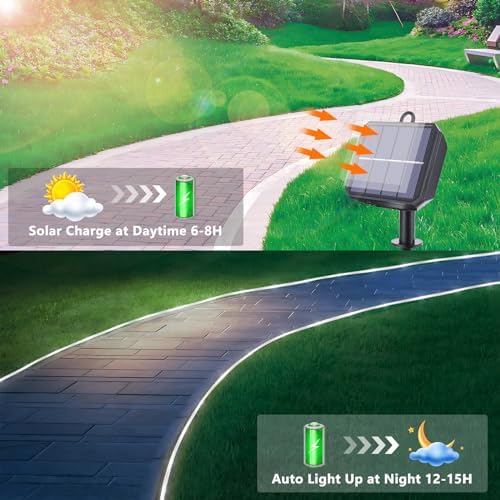 Solar Rope Lights, 2 Packs Total 132ft 400LED Solar String Lights, 8 Modes - Image 5