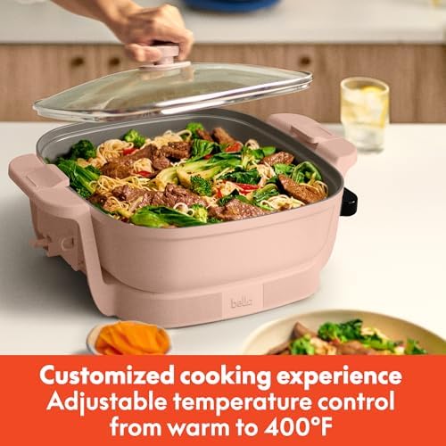 bella Fits-Anywhere™ SAUTE Make & Take Skillet, Non-Toxic Ceramic, Blossom - Image 5