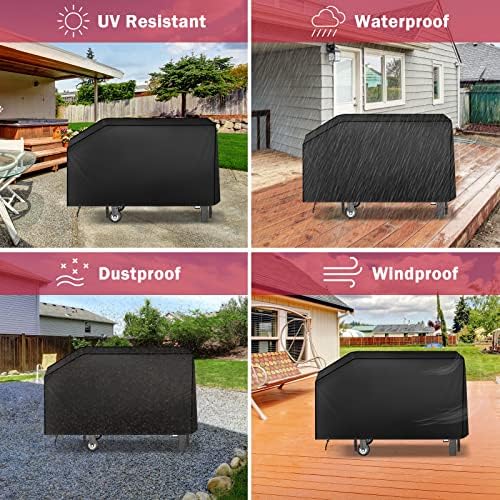 iCOVER 28 inch Griddle Cover for Blackstone,Waterproof Lightweight Polyester Flat Top BBQ Covers for 28" Outdoor Cooking Gas Grill Griddles with One Side Shelf - Image 7
