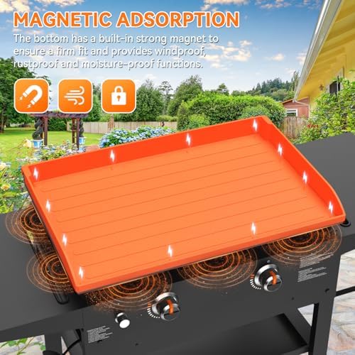 Silicone Griddle Mat Cover for Blackstone - 28 Inch Full-Edge Coverage Magnetic Silicone Grill Cover, Heavy Duty Food Grade Griddle Protective Mat, Keep Your Grill Clean and Rust-Free - Image 3