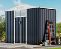 AMERLIFE 8x4x6 FT Outdoor Storage Shed with Clear Acrylic Door-Top Panels by AMERLIFE