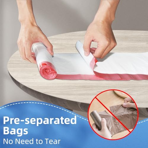 KdbK 13.2 Gallon Tall Kitchen Drawstring Trash Bags, 200 Count Pre-separated Garbage Bags, Unscented, Leak Proof, Waste Bag for Kitchen, Office, Home - Image 6