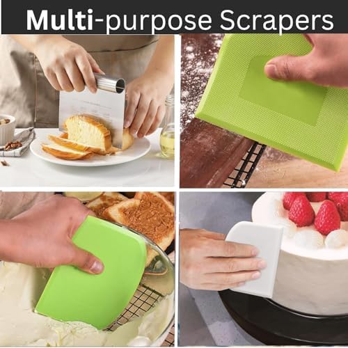 BOORIKA Dough Scraper & Bench Scraper Kitchen – Stainless Steel Sourdough Tools – Dough Cutter for Sourdough Bread, Pizza, and Flat Top Griddles – Chef Approved (Silver) - Image 5