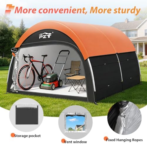 Upgraded Bike Tent with Rain Cover, Outdoor Storage Shed for 6-10 Bikes - Image 7
