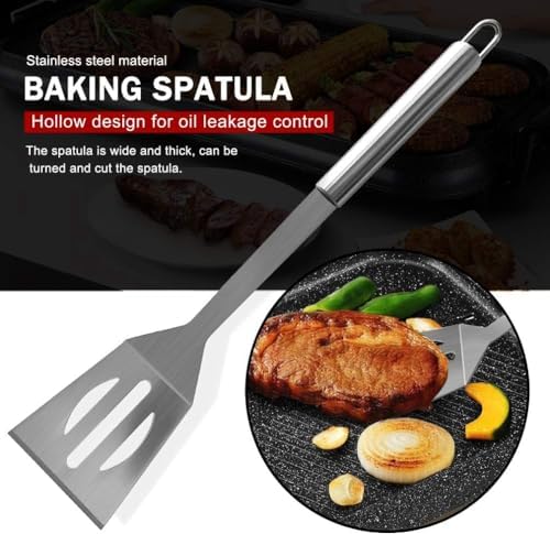 PTAPIPI 5-Piece Stainless Steel Grill Tool Set with Carry Bag – BBQ Utensils for Him, Young Men, Camping & Tailgating, Budget-Friendly Barbeque Gift - Image 7