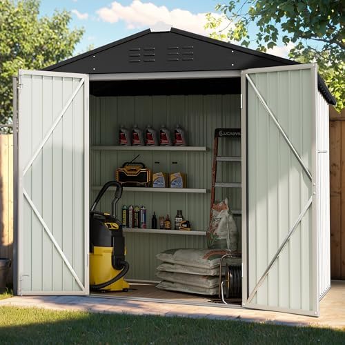 Devoko 6x4 FT Outdoor Storage Shed, White by DEVOKO