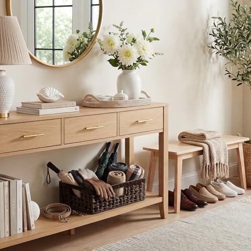 GRANNY SAYS Wicker Storage Baskets for Shelves, Brown Pantry Basket, 1-Pack - Image 4