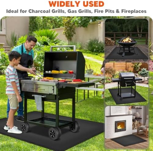 Uranshin Large Under Grill Mat for Outdoor Grill & Deck BBQ, 40 x 60 inches - Image 6