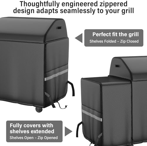 Utheer 600D Waterproof Grill Cover for Traeger Woodridge Pro/Elite BAC776 - Image 3