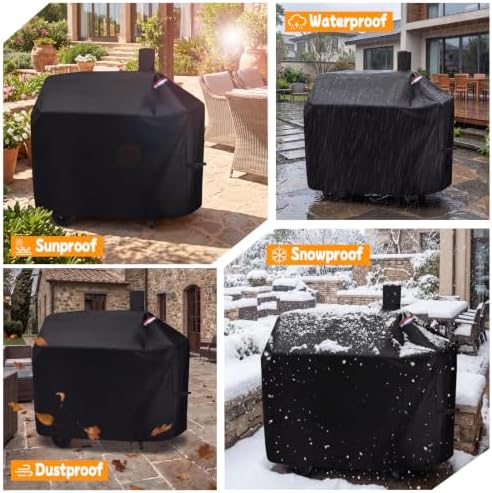 Grill Cover for Royal-Gourme-t CC1624 Barrel Charcoal BBQ Grill Covers - Image 5
