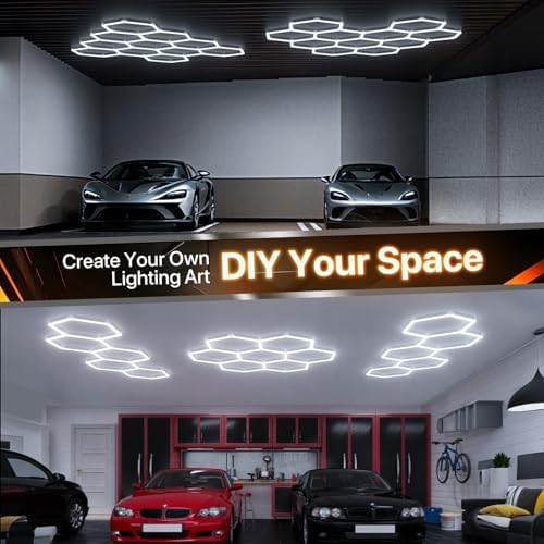 Hexagon Garage Lights: 245W 8 Grids Hexagon Led Lights 26950LM - Image 3
