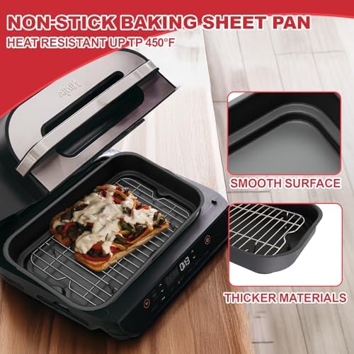 Grill Cooking Pot and Rack for Ninja Foodi FG551 DG551 DG651 Indoor, Air Frying Griddle Plate & Rack for Ninja Foodi Smart XL Indoor Accessories - Image 3