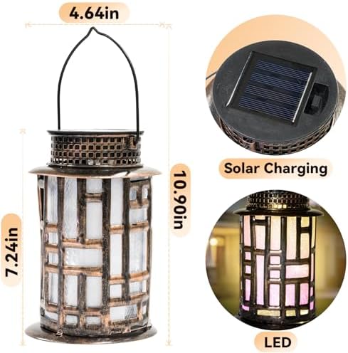 SRNPMIU Solar Lanterns Outdoor, Solar Lights Outdoor Decor Waterproof - Image 3