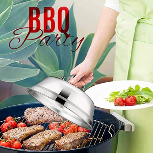 Leonyo Heavy Duty 9IN Stainless Steel Griddle Basting Cover Dome, 4 Pack - Image 7