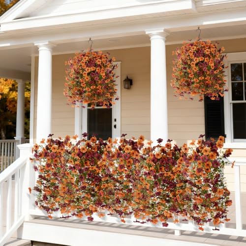 ZFProcess Artificial mums for Outdoors,2PCS Silk Fake Daisy - Image 3