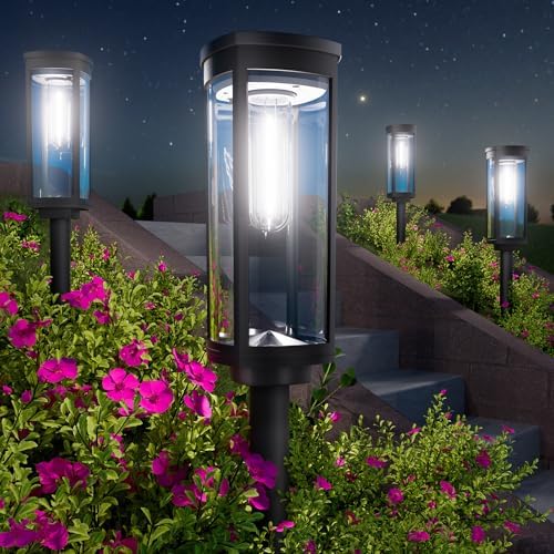 BITPOTT Solar Landscape Lights, 6 Pack, Cool White, IP65 by BITPOTT