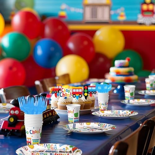 Train Party Decorations - Train Party Plates and Napkins for Kids, Serves 40 Guests - Image 7