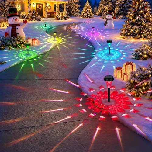 GIGALUMI Solar Christmas Lights Outdoor Waterproof Pathway Lights, 16 Pack by GIGALUMI