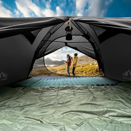 Night Cat 2-Persons Backpacking Tent: Waterproof Lightweight Camping Tent for Two People Hiking Outdoor Mountain with Aluminum Poles and Rainfly Green - Image 6