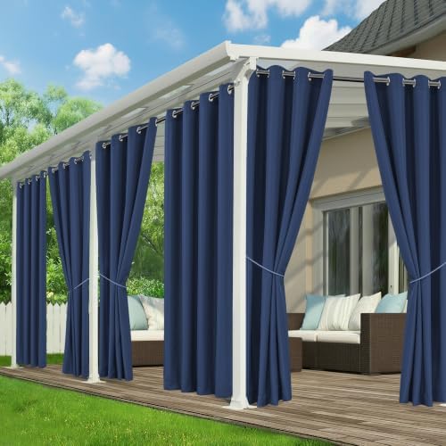 Patio Curtains Outdoor Waterproof, 6-Panels, Privacy Drapes by RichSets