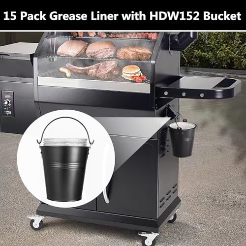 30 Pack BAC407 Grease Bucket Liner with HDW152 Grease Bucket for Traeger Grills,Drip Liner Drip Pan for Traeger Pro Series 575/780, 20/22/34, Ironwood 650/885 Grills,Pit Boss Pellet Grill Smoker - Image 7