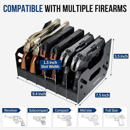 BlackSmith Foam Pistol Rack for Gun Safe Gun Accessories Storage Firearm Handgun Rack Revolver Pistols Holder - Image 3