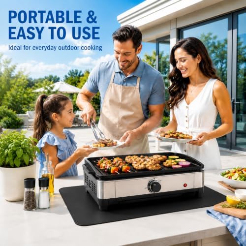 Heat Resistant Grill Mat for Countertop, 2 Pack Waterproof BBQ Mat for Table and Countertop Protection,16x24inch Grill pad, Fits Blackstone, Ninja, Gas Grills - Image 4