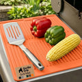 GORILLA GRIP Silicone Grill Mat, Heat Resistant Up to 550F, 16x12, Orange by GorillaGrip
