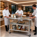 Stainless steel kitchen prep and work table with Wheels,51x24in,Multi-Size by Unknown