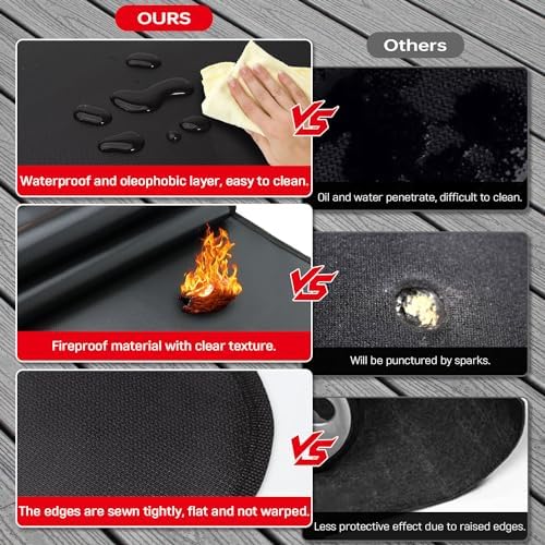 60 x 40 inches Under Grill Mats for Outdoor Grill Patio & Deck BBQ - Image 6