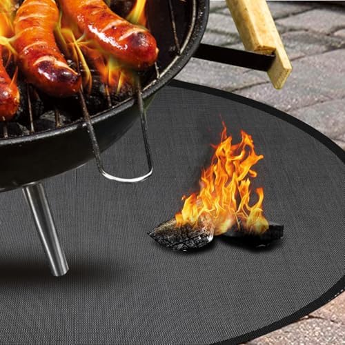 24'' Fire Pit Pad, 4-Layer Fireproof Mat, Deck Protector, Fire Pit Accessories, Burn Barrel, Under Grill Mat, BBQ Mat, Patio Shield, Fire Retardant Base Pad for Outdoors - Image 6