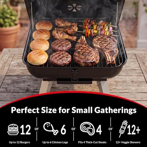Portable Charcoal Grill, Small Foldable Outdoor Camping Tabletop BBQ Grill - Image 2