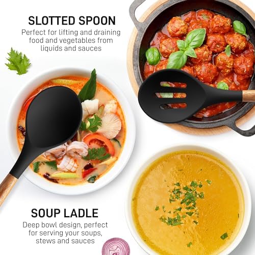 Zulay Kitchen 5 Piece Silicone Utensil Set - Image 4