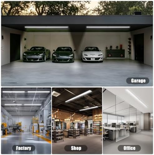 2 Packs 8FT LED Batten Light with 0.5m Cable, Ultra-Thin Ceiling Surface Mounted Light, 80W, 5000K, IP20, LED Ceiling Lamp for Garage, Shop, Hallway, Office, Market - Image 7