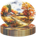 AnyDesign 50 Pcs Fall Paper Plates 12 Inch Large Watercolor Landscape by AnyDesign
