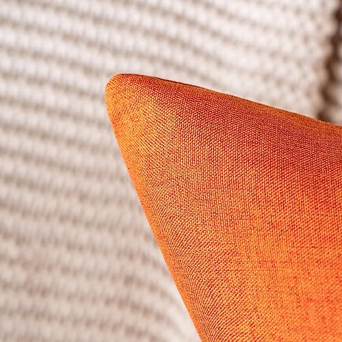 MIULEE Decorative Outdoor Pillow Covers Fall Euro 26x26 Bright Orange - Image 2