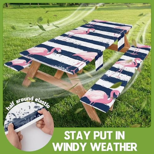 Picnic Table Cover with Bench Covers Elastic Table Cloth Cool Fun Unique Ideas Birthday Christmas Xmas Valentine's Day Camping Gifts for Camper RV Owner Camping Lovers Couple Women Men Mother Father - Image 3