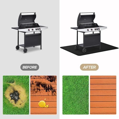 48"×36" Under Grill Mats for Outdoor Grill,Deck,Patio,Porch and BBQ Mat, Fireproof Oil and Waterproof Protective Mat, Outdoor BBQ Fire Pit Fireplace Mat, Non-Slip - Image 4