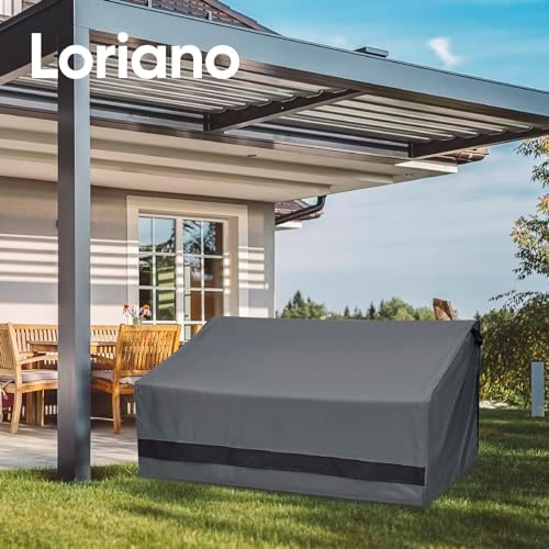 Loriano 600D Oxford Fabric Heavy Duty Patio Furniture Sofa Covers, 100% Waterproof Outdoor for 3-seater Sofa 83"W x 40"D x 30"H, Lawn Patio Cover with Air Vent and Handle - Image 7