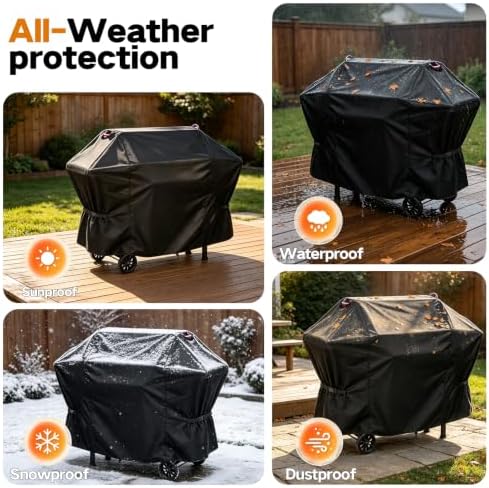 68" Grill Cover for ZH3005Y 2-Burner Gas and Charcoal Combo Grill - Image 4