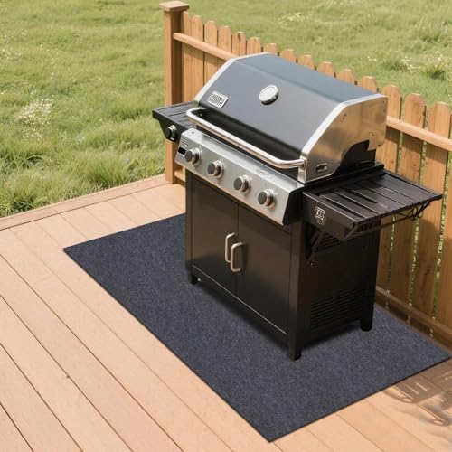 Gas Grill Mat，Premium BBQ Mat—Protects Decks and Patios from Grease Splashes,Soft Absorbent Material-Contains Grill Splatter，Anti-Slip and Waterproof Backing，Washable (36" x 36") - Image 2