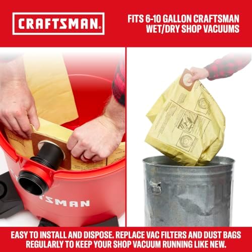 CRAFTSMAN CMXEVBE18690 9 Gallon 4.25 Peak HP Wet Dry Shop Vacuum - Image 6