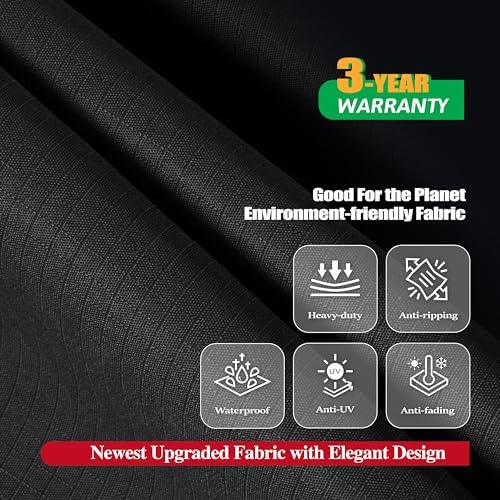 F&J Outdoors Grill Cover BBQ Cover, Black, 52'W x 25" D x 44" H - Image 3
