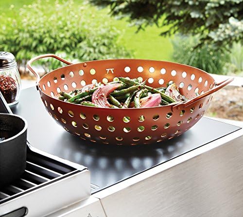 Outset QN70 Round Grill Wok, Copper Non-Stick - Image 3