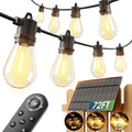 addlon 78FT(72+6) Solar String Lights Outdoor, Last 20+ Hrs, USB Charging by addlon