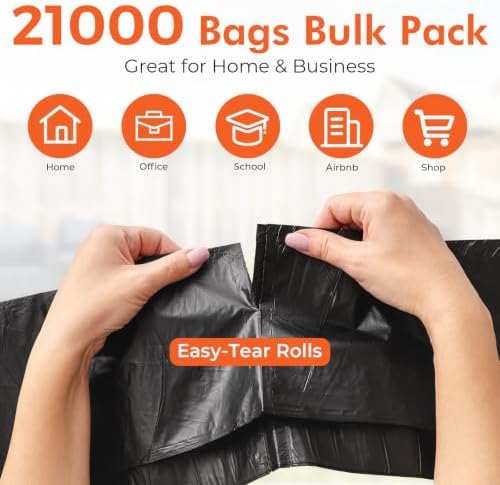 Delxo 40-45 Gallon Trash Bags, 21K Count, 40×45'' Large Black Garbage Bags - Image 6