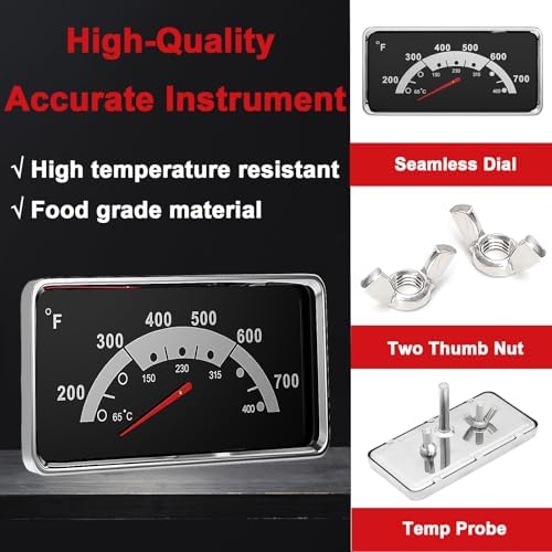 DELSbbq 3.6" Lid Thermometer Replacement for Nexgrill & for Kenmore Grills - Image 3