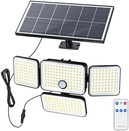 SUPERDANNY Solar Lights Outdoor Remote Control with 16.4ft Cable 1 Pack by SUPERDANNY