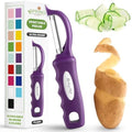 Spring Chef Swivel Potato Peeler with Ergonomic Handle, Purple by SpringChef